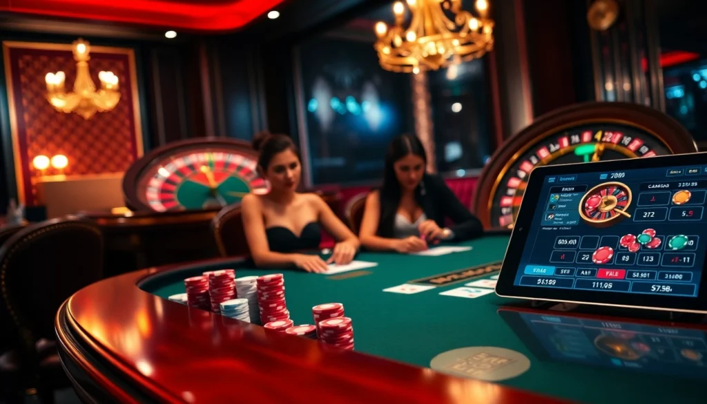 Experience the excitement of 789f with vibrant poker chips and a spinning roulette wheel.