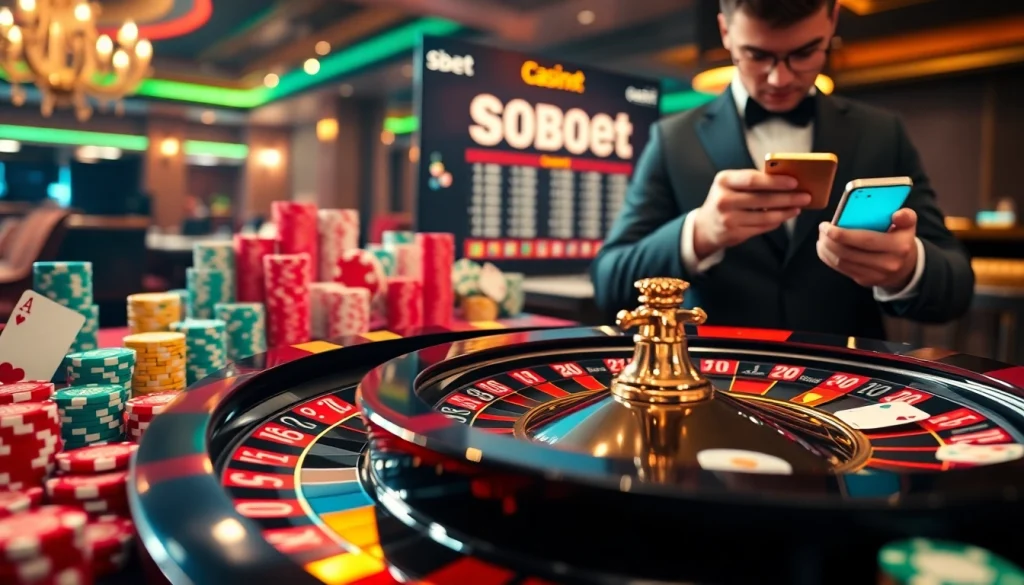 Experience sbobet login with stylish casino elements and a vibrant online betting atmosphere.
