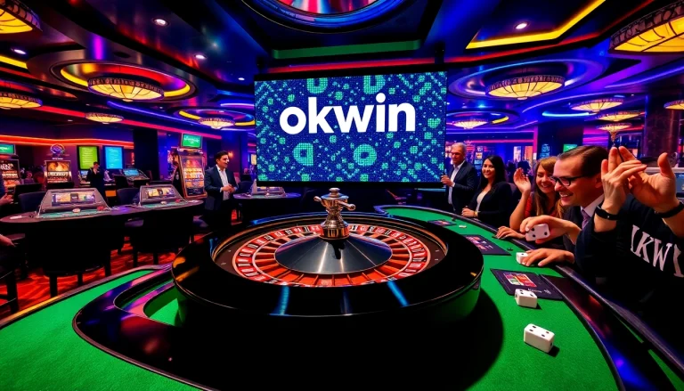 Experience thrilling gameplay at okwin's interactive casino tables with roulette and dice.