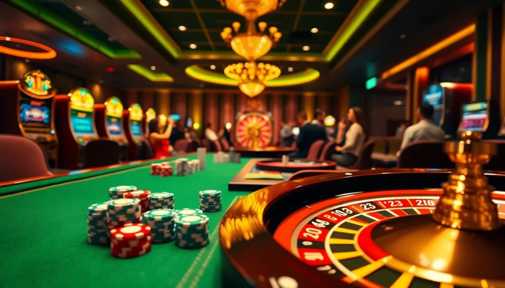 Engage in high-stakes excitement with LINK VÀO Bomwin in this luxurious casino scene.