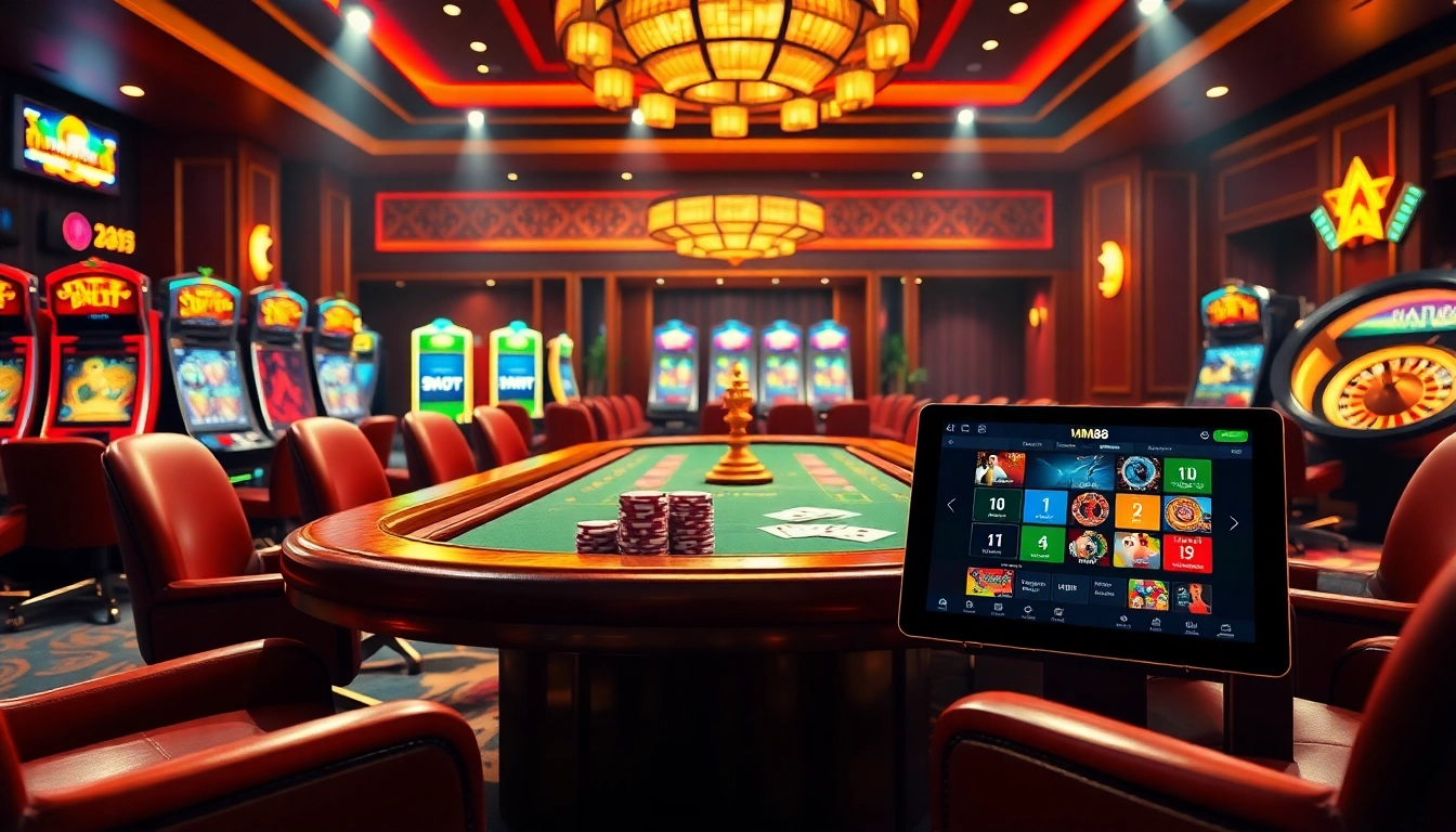 Experience the excitement at nhà cái mm88 with high-stakes poker tables and vibrant slot machines.
