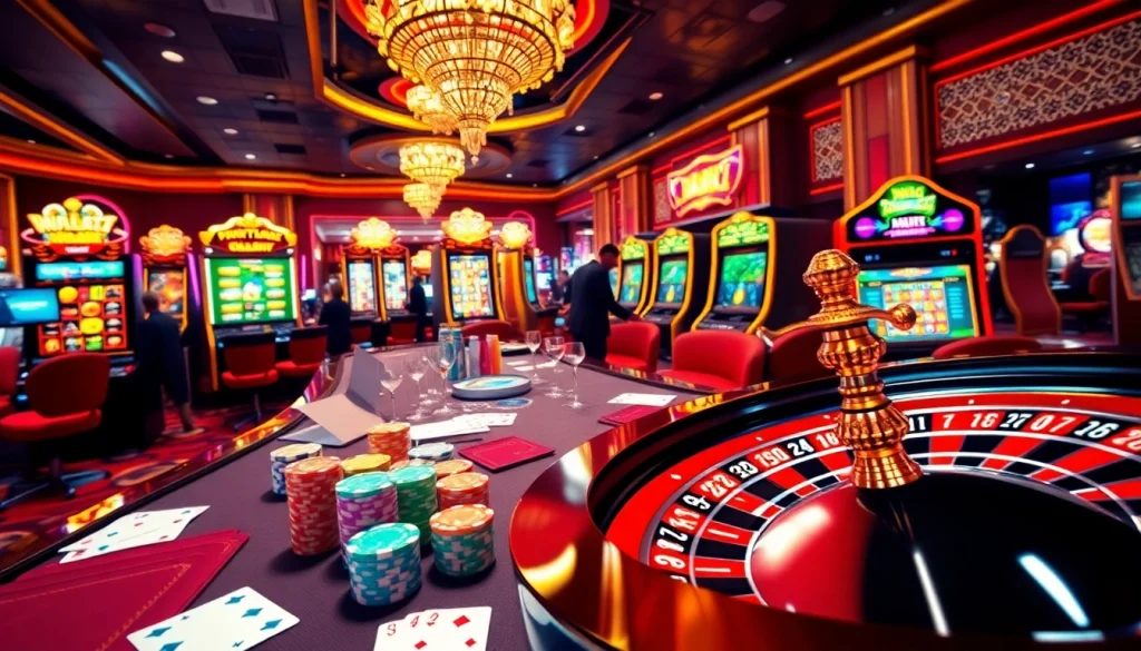 Phtaya online gaming experience showcasing vibrant casino tables and digital slot machines.