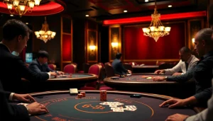 에볼루션 카지노에서 바카라 테이블에 몰입한 플레이어들 모습
