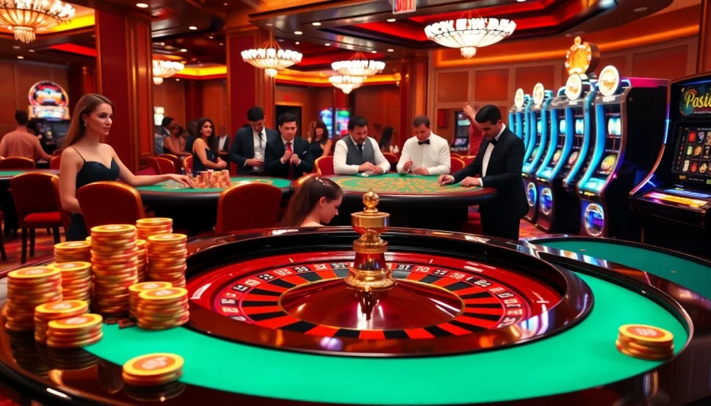 Experience the thrill of gambling at https://bet88fun.net/ with vibrant casino tables, engaging players, and luxury decor.