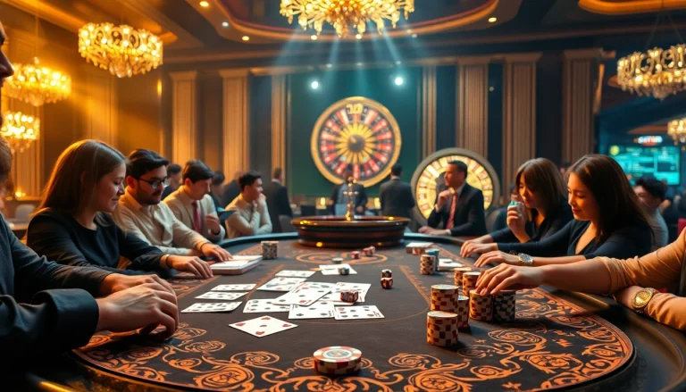 Experience the excitement of 6L777 at a luxurious casino poker table.