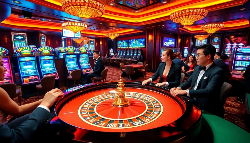 Experience high-stakes excitement with uu88 casino action featuring roulette and slot machines.