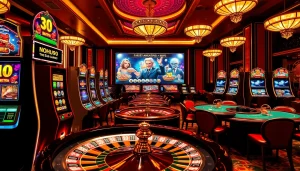 Experience the thrill of gambling at nohu90 with vibrant slot machines and roulette.