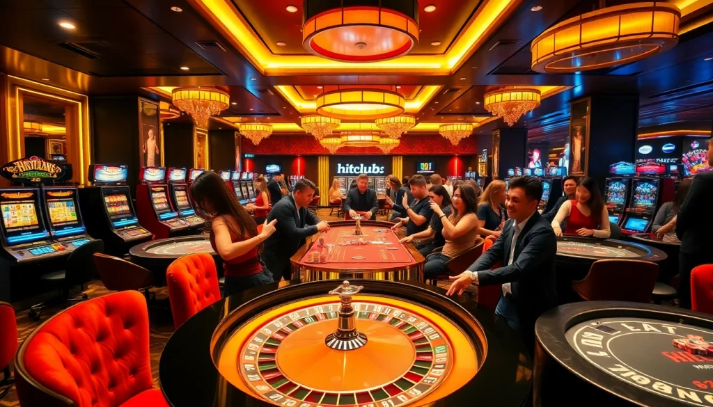 Experience the excitement of gaming at Hitclub with vibrant casino tables and thrilling action.