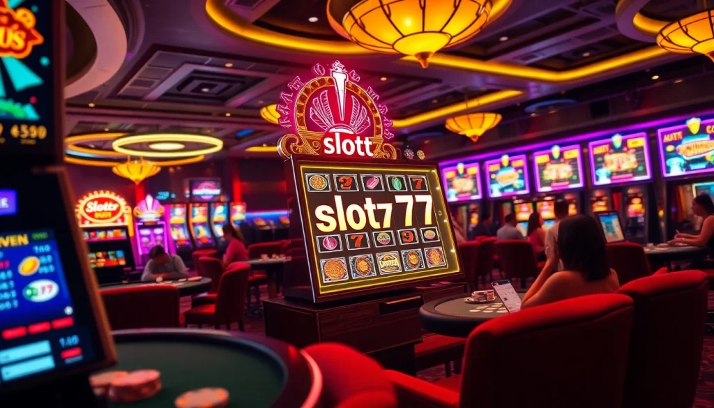 Experience thrilling gameplay at slot777 with exciting wins and vibrant casino ambiance.
