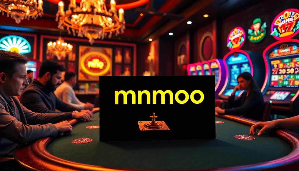 Experience the thrill of mmoo gambling with exciting games at a luxurious casino table.