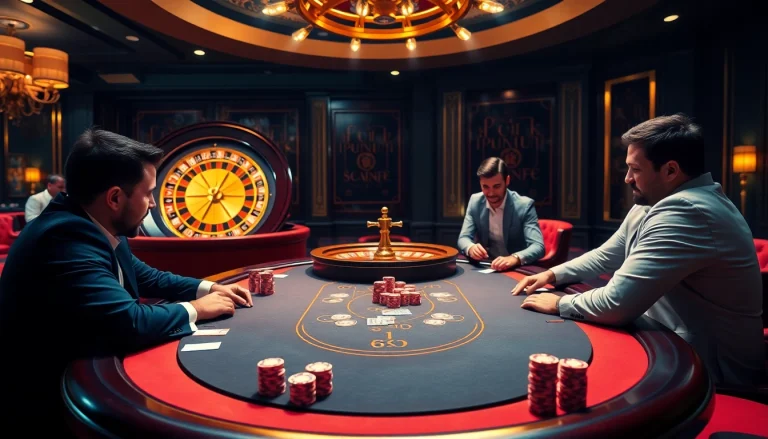 Experience premium gaming with okfun đăng ký at a luxurious casino poker table.
