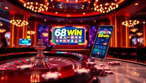 Experience the thrill of tải game 68win with vibrant casino tables and high-tech gaming interfaces.