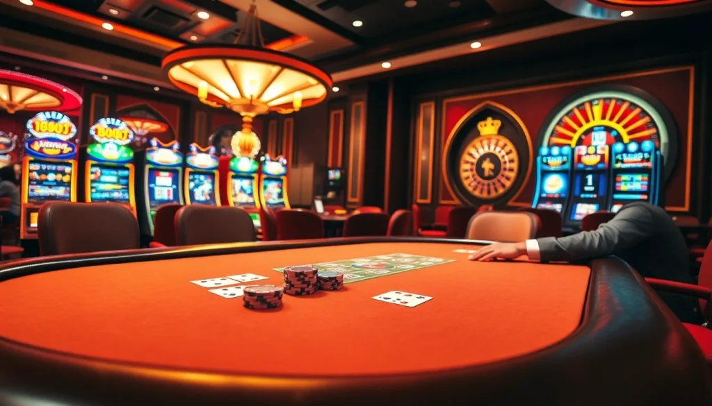 High-stakes poker table at https://hm88.hiphop/ showcasing excitement with vibrant chips and cards.