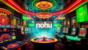Nohu online gambling interface showcasing vibrant casino games and exciting visuals.