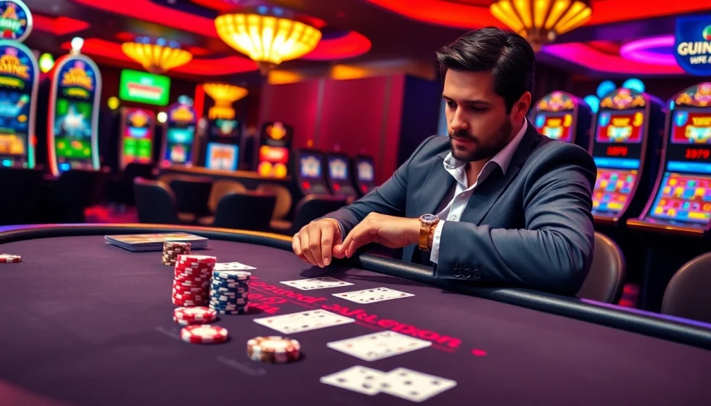 Player engaging in a thrilling blackjack game at 789p casino.