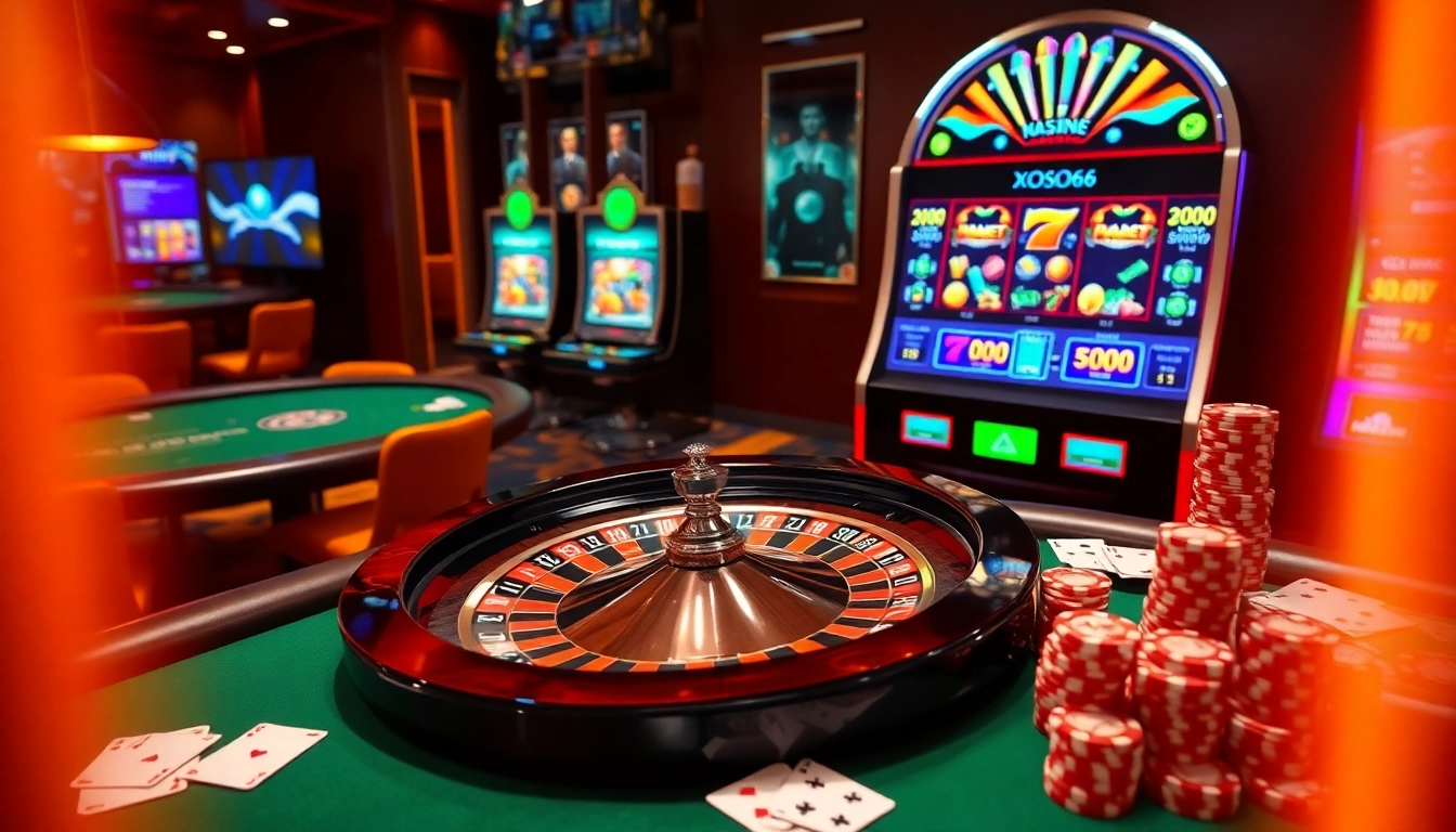 Experience the thrill of winning at xoso66 with vibrant casino games and roulette excitement.