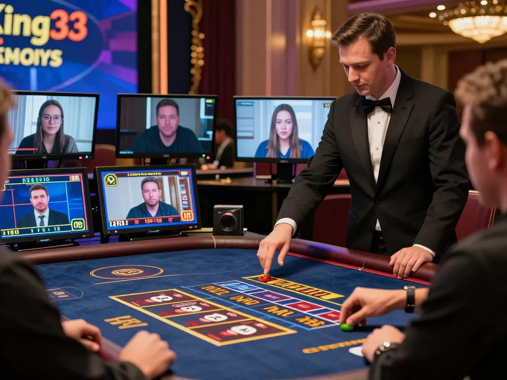 Engaging online gameplay at king33 with a live dealer and interactive betting.