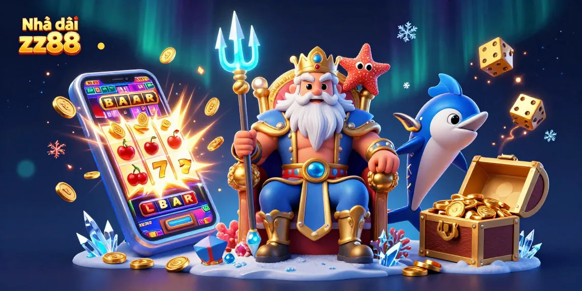 Experience the thrill at Nhà cái zx88 with dynamic casino elements and winning opportunities in a vibrant 3D illustration.