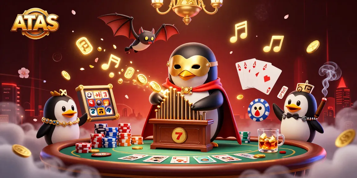 Engage in winning strategies at ATAS Casino with 3D characters illustrating casino excitement.