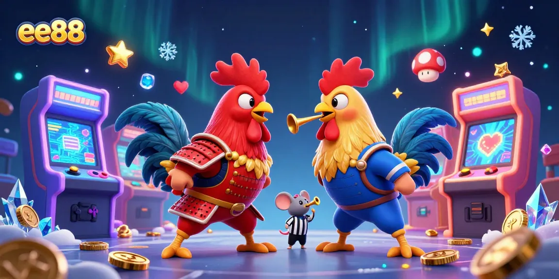 Engage with the dynamic world of ee88, featuring fighting roosters and vibrant gaming elements.