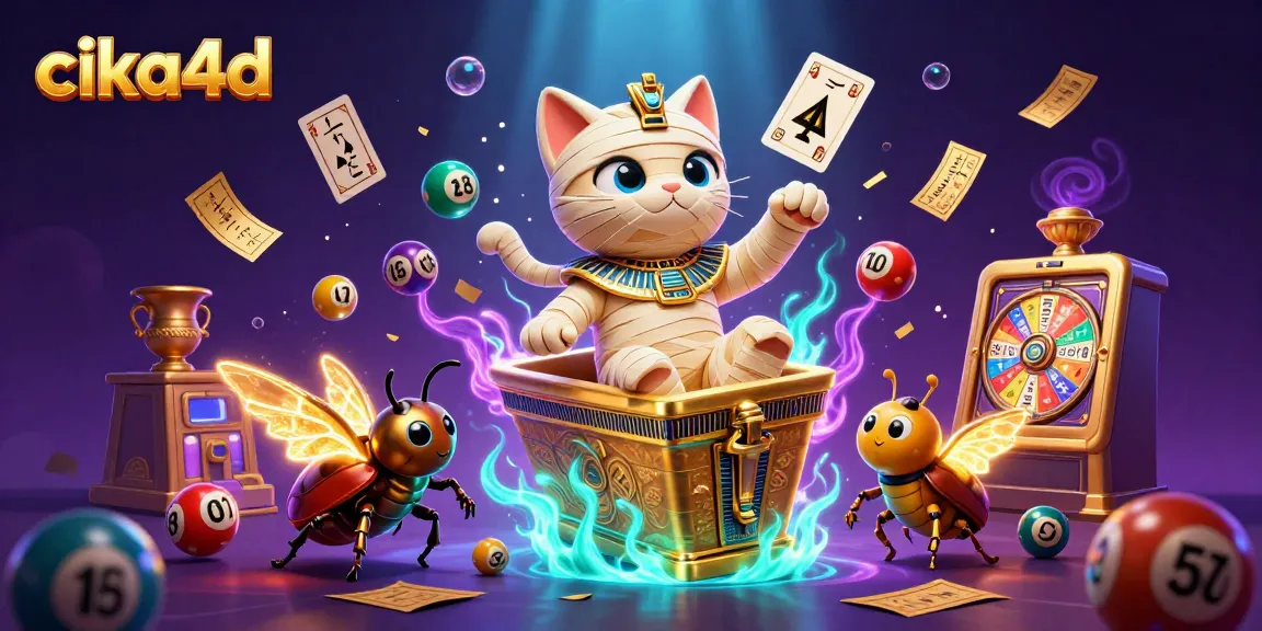 Play at cika4d with vibrant games like lottery and slots amid immersive casino elements.